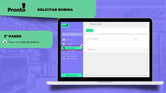 Pronto - Manutenção - Solicitar bobina