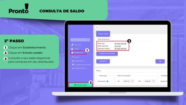 Pronto - Consulta de saldo