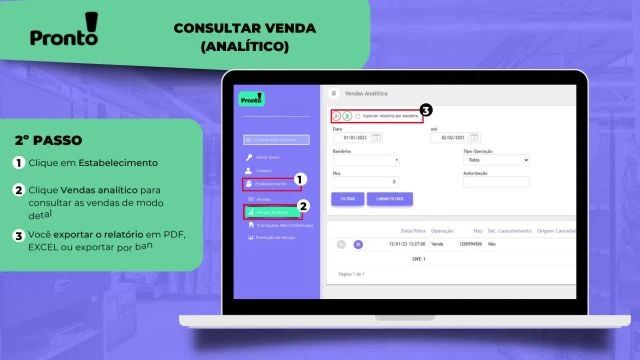 Pronto - Consultar venda (ANALÍTICO)