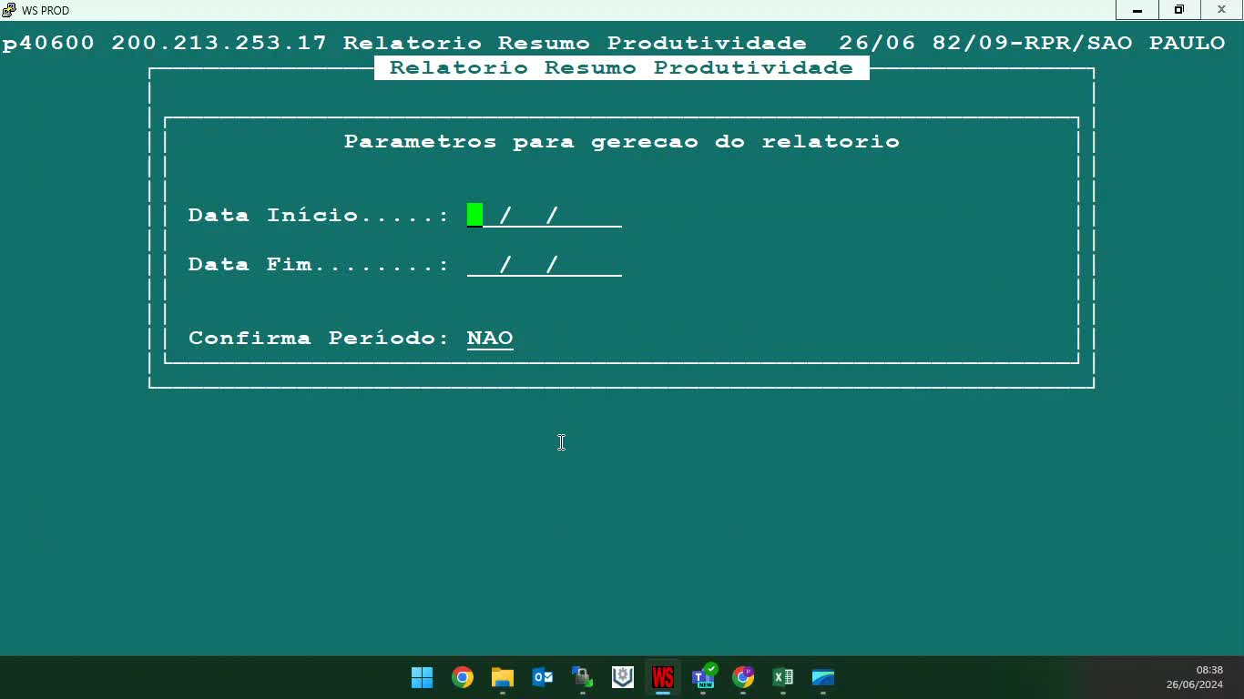 Relatorio Produtividade Parte 01