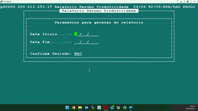 Relatorio Produtividade Parte 01